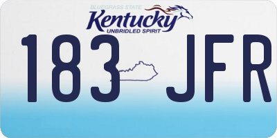 KY license plate 183JFR