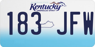 KY license plate 183JFW