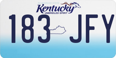KY license plate 183JFY