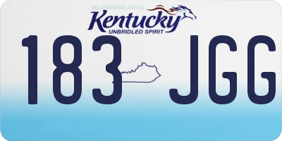 KY license plate 183JGG