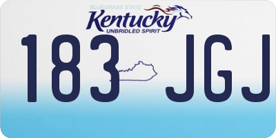 KY license plate 183JGJ
