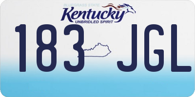 KY license plate 183JGL