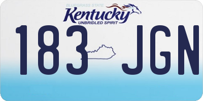KY license plate 183JGN