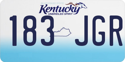 KY license plate 183JGR