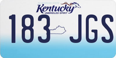 KY license plate 183JGS