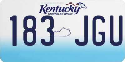 KY license plate 183JGU