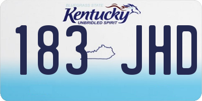 KY license plate 183JHD