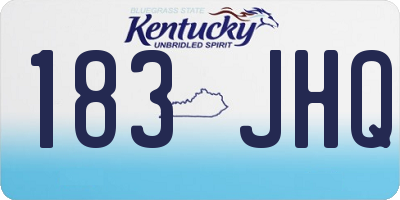 KY license plate 183JHQ