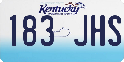 KY license plate 183JHS