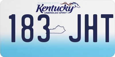 KY license plate 183JHT
