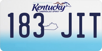 KY license plate 183JIT
