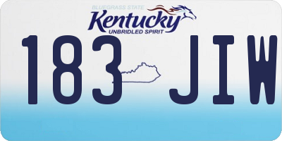 KY license plate 183JIW