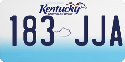 KY license plate 183JJA