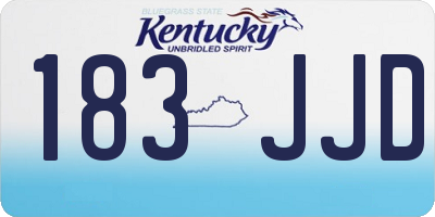 KY license plate 183JJD