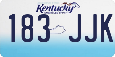 KY license plate 183JJK