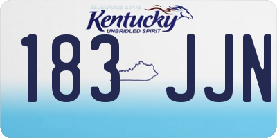 KY license plate 183JJN