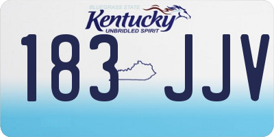 KY license plate 183JJV