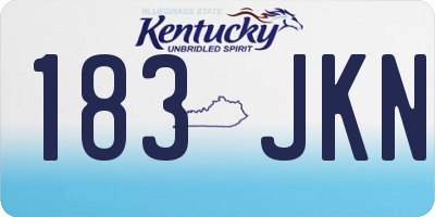KY license plate 183JKN