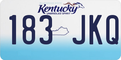 KY license plate 183JKQ