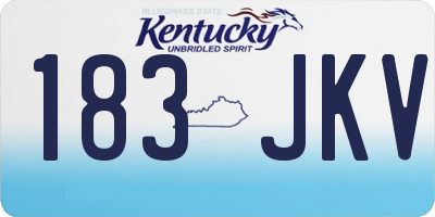 KY license plate 183JKV