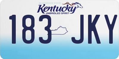KY license plate 183JKY