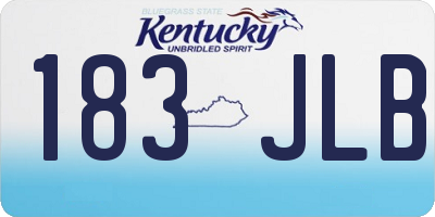 KY license plate 183JLB