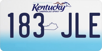 KY license plate 183JLE