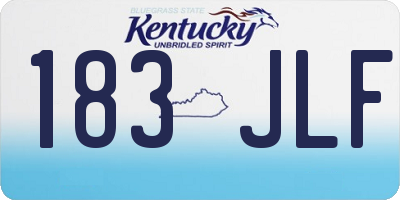 KY license plate 183JLF