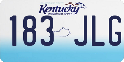 KY license plate 183JLG