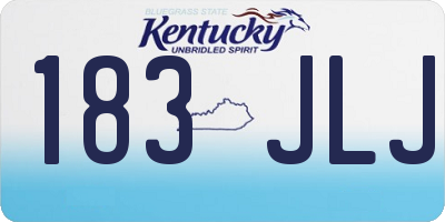 KY license plate 183JLJ