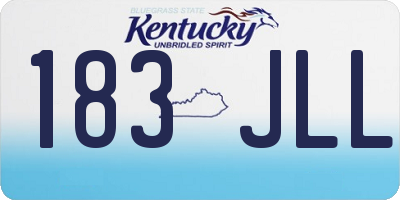 KY license plate 183JLL