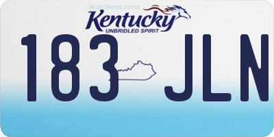 KY license plate 183JLN