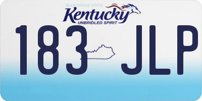 KY license plate 183JLP