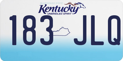 KY license plate 183JLQ