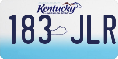 KY license plate 183JLR