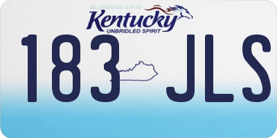 KY license plate 183JLS