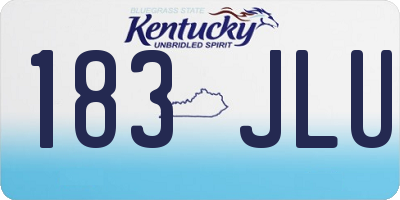 KY license plate 183JLU