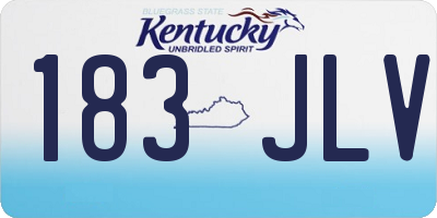 KY license plate 183JLV
