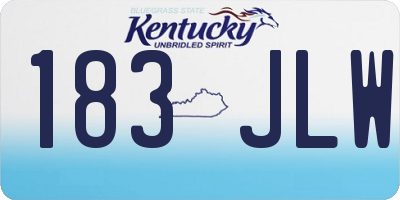KY license plate 183JLW