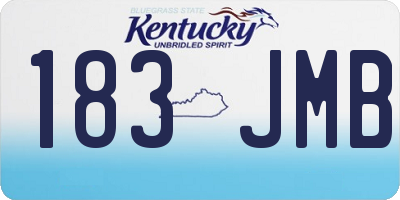 KY license plate 183JMB