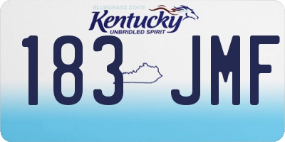 KY license plate 183JMF