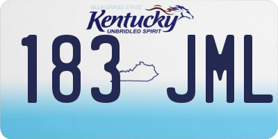 KY license plate 183JML