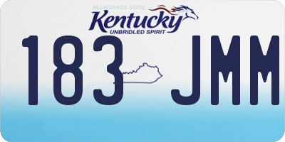 KY license plate 183JMM