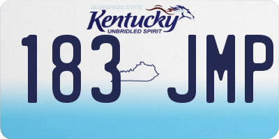KY license plate 183JMP