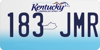 KY license plate 183JMR