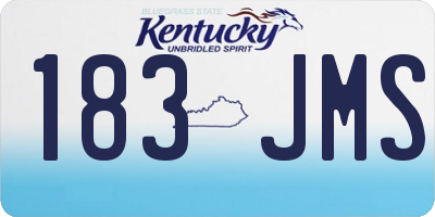 KY license plate 183JMS