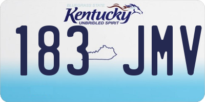 KY license plate 183JMV