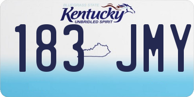 KY license plate 183JMY