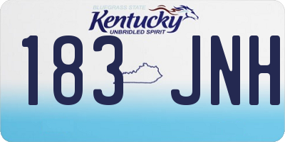 KY license plate 183JNH