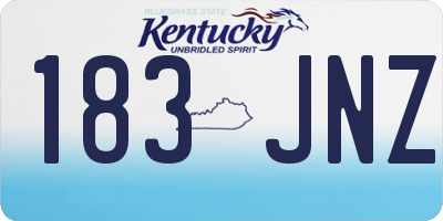 KY license plate 183JNZ